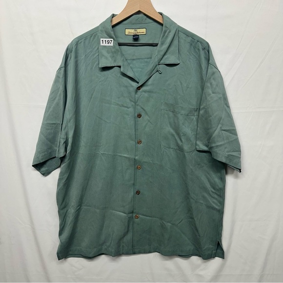 Tommy Bahama Other - Tommy Bahama Men’s 100% Silk Camp Shirt Green XL